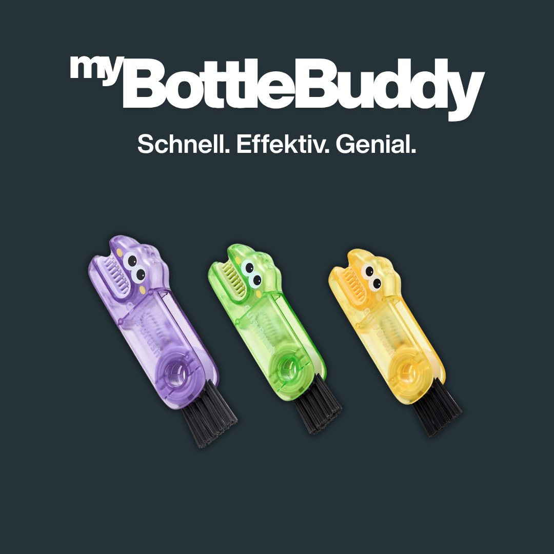 MyBottleBuddy Junior | Deine 3-in-1 Reinigungsbürste für Flaschen & Tassen!