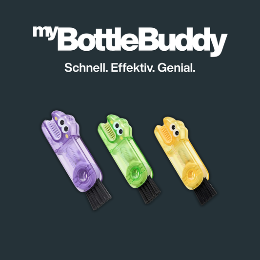 MyBottleBuddy Junior | Deine 3-in-1 Reinigungsbürste für Flaschen & Tassen!
