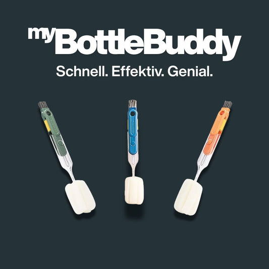 BottleBuddy 5 in 1 - Deine All-in-One Flaschenreinigungs-Bürste!