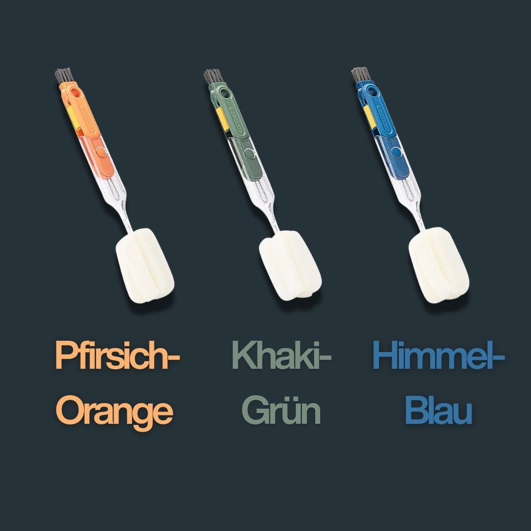 BottleBuddy 5 in 1 - Deine All-in-One Flaschenreinigungs-Bürste!