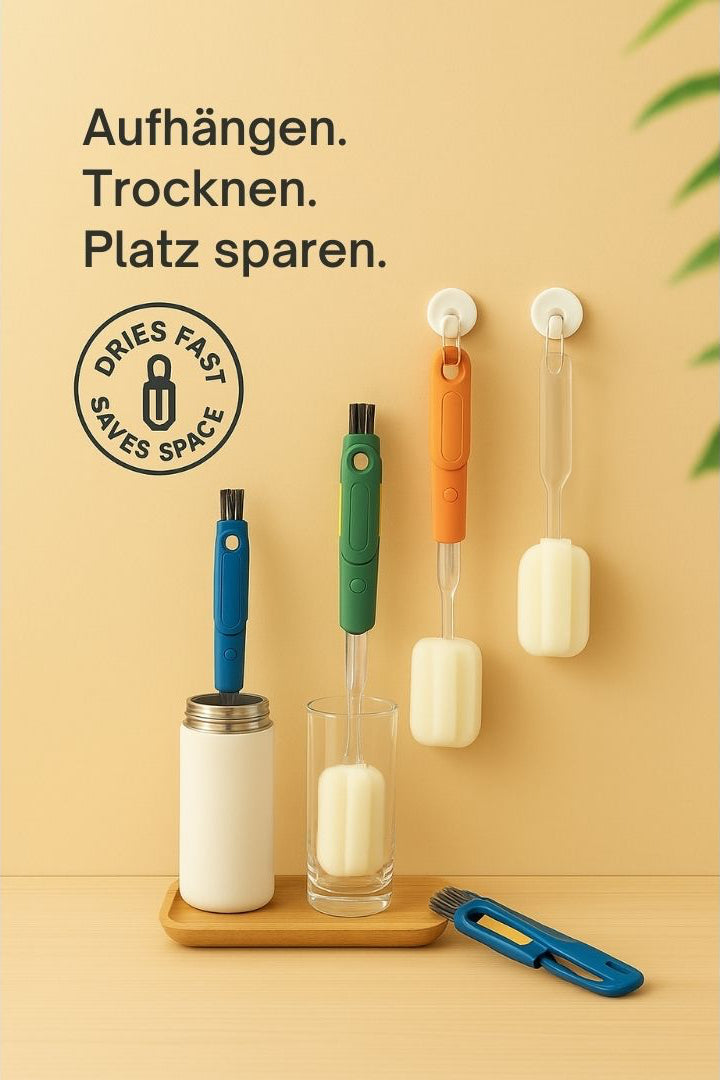 BottleBuddy 5 in 1 - Deine All-in-One Flaschenreinigungs-Bürste!
