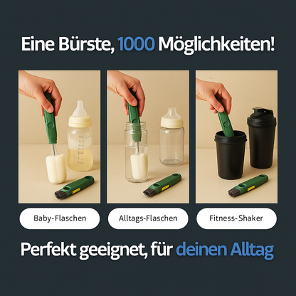 BottleBuddy 5 in 1 - Deine All-in-One Flaschenreinigungs-Bürste!
