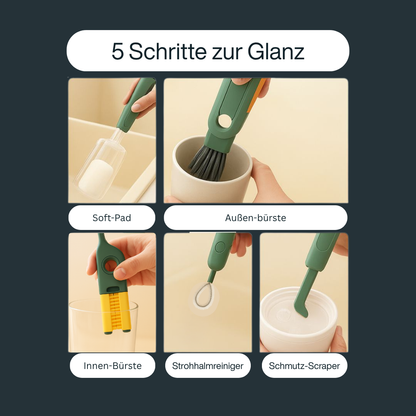 BottleBuddy 5 in 1 - Deine All-in-One Flaschenreinigungs-Bürste!