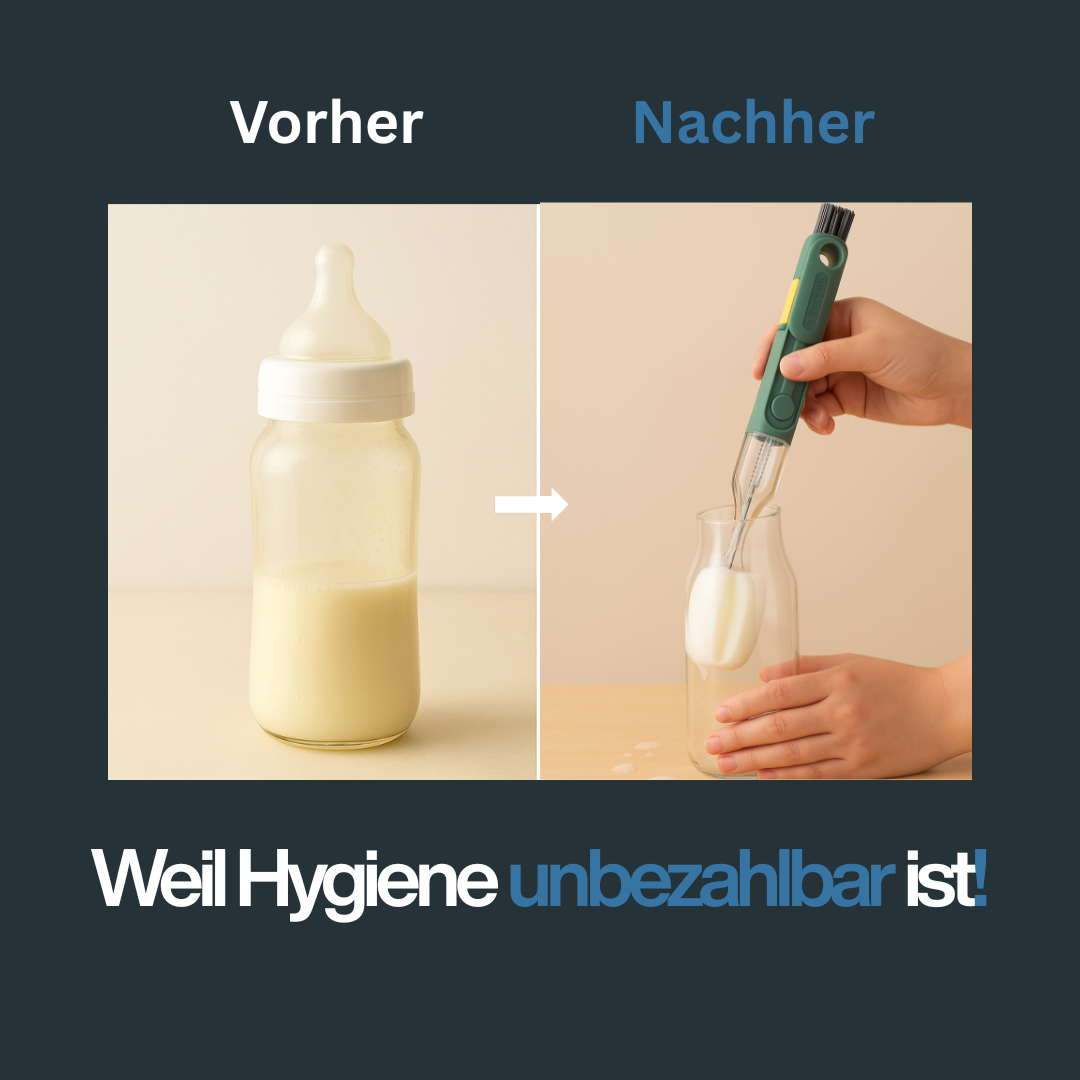 BottleBuddy 5 in 1 - Deine All-in-One Flaschenreinigungs-Bürste!
