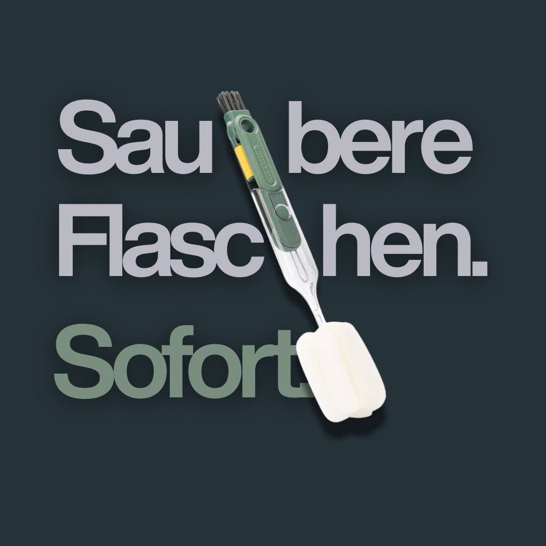 BottleBuddy 5 in 1 - Deine All-in-One Flaschenreinigungs-Bürste!