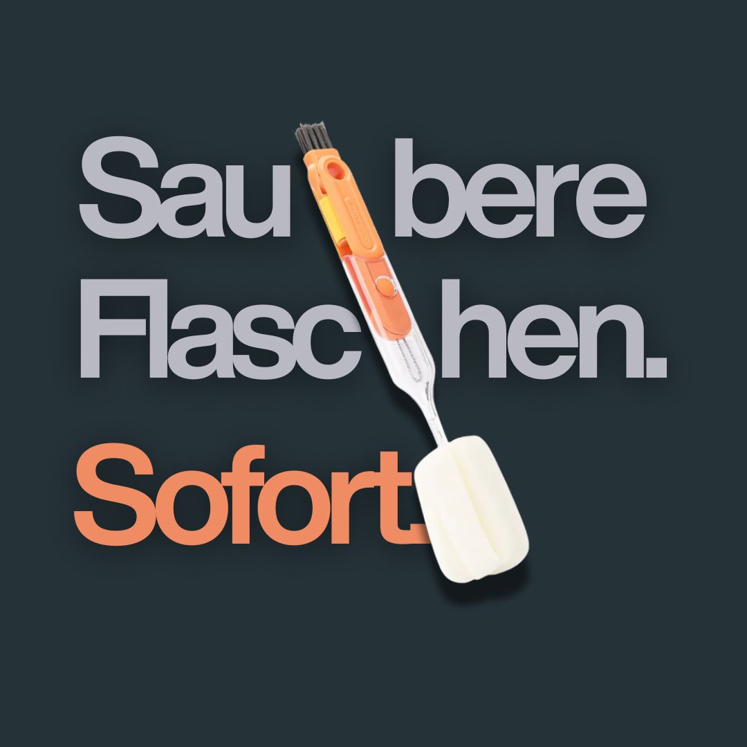 BottleBuddy 5 in 1 - Deine All-in-One Flaschenreinigungs-Bürste!